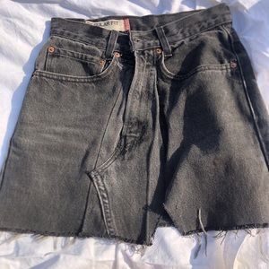 Reworked Levi’s mini skirt
